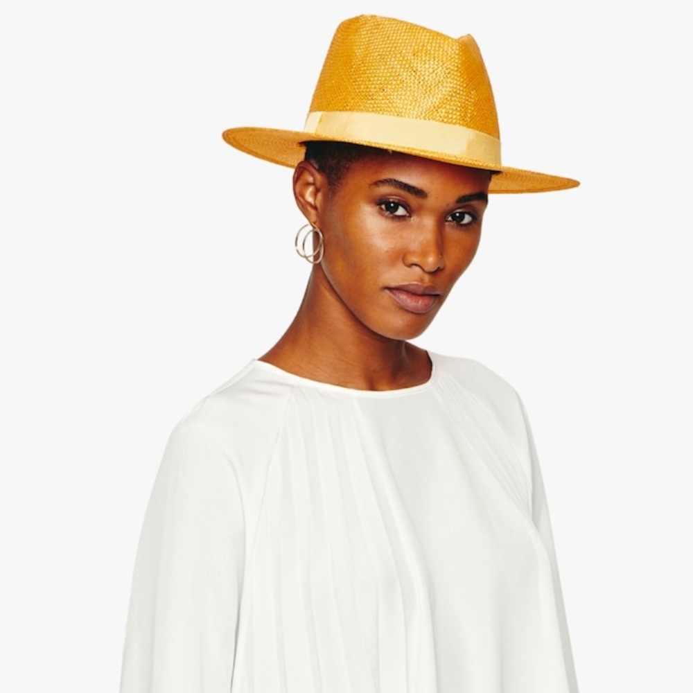 Eugenia Kim Blaine Straw Fedora in Yellow